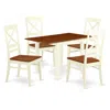 East West Furniture Dining Room Set Buttermilk & Cherry, Ndqu5-whi-w