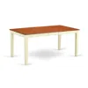 East West Furniture Dining Room Set Buttermilk & Cherry, Nida6n-bmk-w In Brown