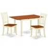 East West Furniture Dining Room Set Buttermilk & Cherry, Noda3-bmk-w