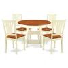 East West Furniture Dining Room Set Buttermilk & Cherry, Suni5-bmk-w