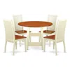 East West Furniture Dining Room Set Buttermilk & Cherry, Suip5-bmk-w