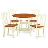 East West Furniture Dining Room Set Buttermilk & Cherry, Suke5-bmk-w