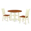 East West Furniture Dining Room Set Buttermilk & Cherry, Suwe3-bmk-w