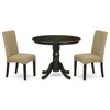 East West Furniture Dining Room Set Cappuccino, Andr3-cap-03