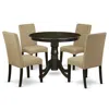East West Furniture Dining Room Set Cappuccino, Andr5-cap-03