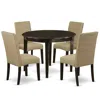 East West Furniture Dining Room Set Cappuccino, Bodr5-cap-03