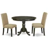 East West Furniture Dining Room Set Cappuccino, Hldr3-cap-03