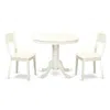 East West Furniture Dining Room Set Linen White, Anad3-lwh-lc