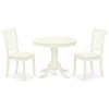 East West Furniture Dining Room Set Linen White, Anda3-lwh-c