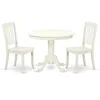 East West Furniture Dining Room Set Linen White, Anda3-lwh-w