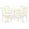 East West Furniture Dining Room Set Linen White, Anda5-lwh-c