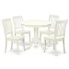 East West Furniture Dining Room Set Linen White, Anda5-lwh-w