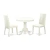 East West Furniture Dining Room Set Linen White, Anip3-lwh-w