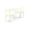 East West Furniture Dining Room Set Linen White, Boad3-lwh-lc