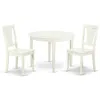 East West Furniture Dining Room Set Linen White, Boav3-lwh-w