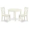 East West Furniture Dining Room Set Linen White, Bocl3-lwh-w