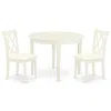 East West Furniture Dining Room Set Linen White, Bocl3-whi-c