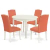 East West Furniture Dining Room Set Linen White, Boen5-lwh-78