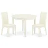 East West Furniture Dining Room Set Linen White, Boip3-whi-c