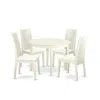 East West Furniture Dining Room Set Linen White, Boip5-lwh-w