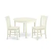 East West Furniture Dining Room Set Linen White, Bono3-lwh-w