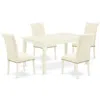East West Furniture Dining Room Set Linen White, Cabr5-lwh-02 In Neutral