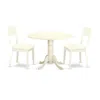 East West Furniture Dining Room Set Linen White, Dlad3-lwh-lc