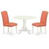 East West Furniture Dining Room Set Linen White, Dlen3-lwh-78
