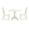 East West Furniture Dining Room Set Linen White, Dlip3-lwh-w