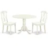 East West Furniture Dining Room Set Linen White, Dlke3-lwh-w