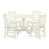 East West Furniture Dining Room Set Linen White, Dlno5-lwh-w