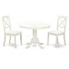 East West Furniture Dining Room Set Linen White, Hlbo3-lwh-lc