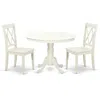 East West Furniture Dining Room Set Linen White, Hlcl3-lwh-w