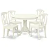 East West Furniture Dining Room Set Linen White, Hlke5-lwh-w In White