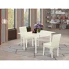 East West Furniture Dining Room Set Linen White, Mzab3-lwh-64 In White
