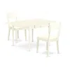 East West Furniture Dining Room Set Linen White, Mzad3-lwh-lc