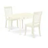 East West Furniture Dining Room Set Linen White, Mzda3-lwh-w