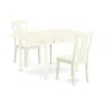 East West Furniture Dining Room Set Linen White, Mzlg3-lwh-w