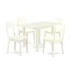 East West Furniture Dining Room Set Linen White, Ndad5-lwh-lc