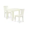 East West Furniture Dining Room Set Linen White, Ndav3-lwh-w
