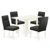 East West Furniture Dining Room Set Linen White, Ndbe5-lwh-20