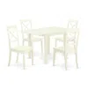 East West Furniture Dining Room Set Linen White, Ndbo5-lwh-lc