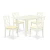 East West Furniture Dining Room Set Linen White, Ndcl5-lwh-c