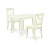 East West Furniture Dining Room Set Linen White, Ndda3-lwh-w