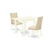East West Furniture Dining Room Set Linen White, Ndfl3-lwh-01