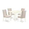 East West Furniture 5-piece Modern Dining Table Set In Multi