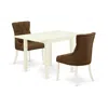 East West Furniture Dining Room Set Linen White, Ndfr3-lwh-18