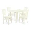 East West Furniture Dining Room Set Linen White, Ndgr5-lwh-w