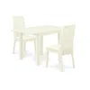East West Furniture Dining Room Set Linen White, Ndip3-lwh-c