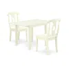 East West Furniture Dining Room Set Linen White, Ndke3-lwh-w